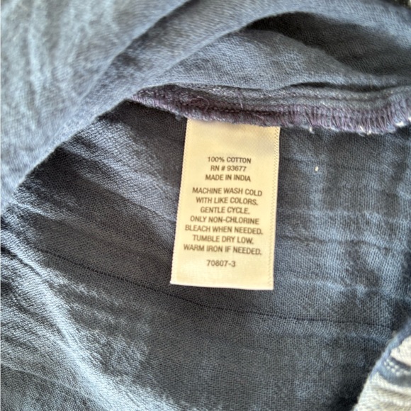 a.n.a Blue and White Halter Top - Picture 3 of 5